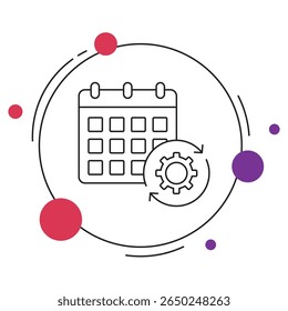 Workflower Calendar icon, Streamline Your Schedule with a Smart Workflow Calendar, Organize, Plan, and Execute: The Power of Workflow Calendars, vector