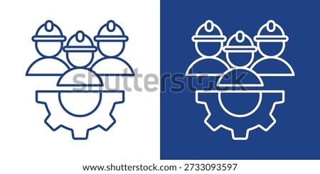 Workforce Blue And White Icon Style Collection