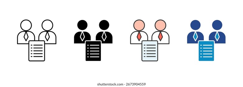 Workforce Data Icon Set Multiple Style Collection