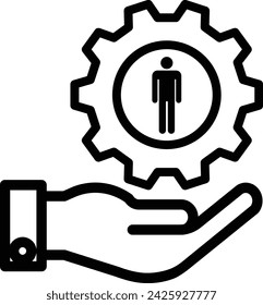 workforce demand analysis icon vector illustration sign