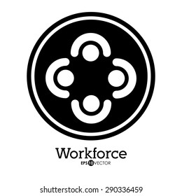 Workforce design over white background, vector illustration
