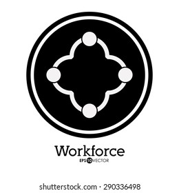 Workforce design over white background, vector illustration