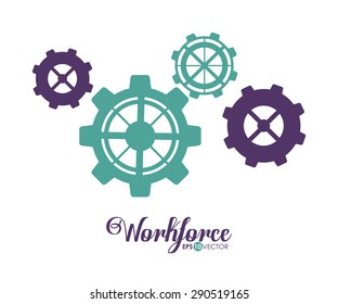 Workforce design over white background, vector illustration