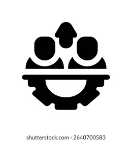 workforce glyph icon. Strong and solid vector icon for websites, mobile interfaces, presentations, and visual branding. High quality and easy to edit.