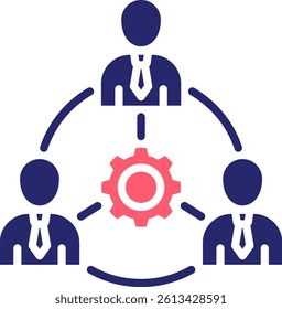 Workforce Icon Fill Vector Illustration
