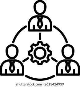 Workforce Icon Line Vector Illustration