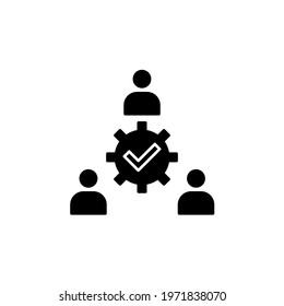 workforce icon vector illustration. icon glyph style design. isolated on white background