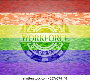 Workforce lgbt colors emblem 