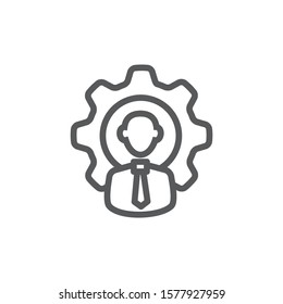 Workforce line icon on white background