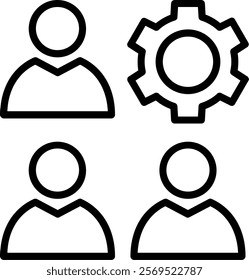 Workforce Line Vector Icon Design