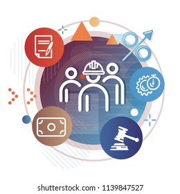Workforce Management Abstract - Illustration as EPS 10 File