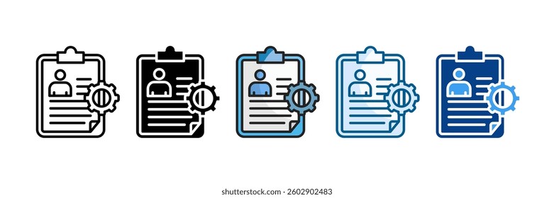 Workforce Management Icon Set Multiple Style Collection