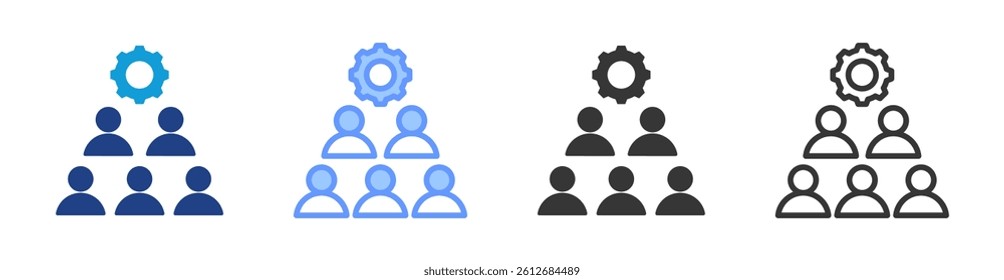 Workforce Management icon set multiple style collection