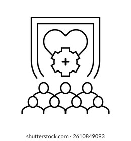 workforce planning business process line icon vector. workforce planning business process sign. isolated contour symbol black illustration