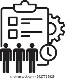 workforce planning icon vector manpower plan