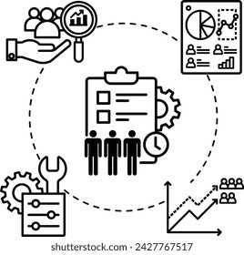workforce planning icon vector sign