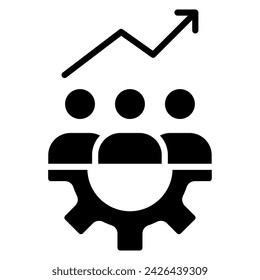 Workforce Productivity icon line vector illustration