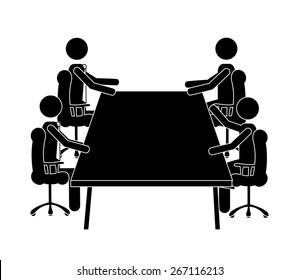 Workforce and Reunion design over white background, vector illustration