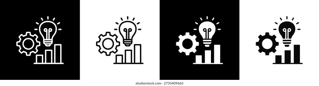Workforce Skills Icon White And Black Background Style