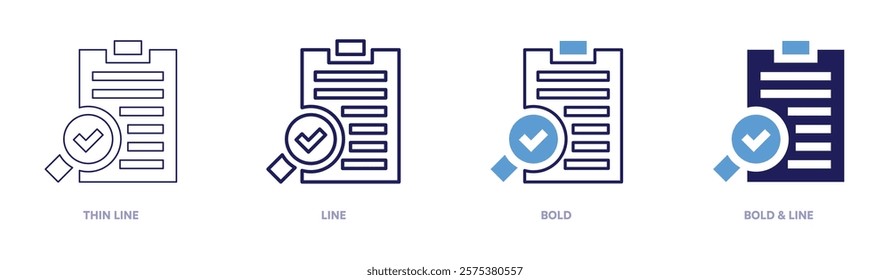 Workforce trend icon in 4 different styles. Thin Line, Line, Bold, and Bold Line. Duotone style. Editable stroke.