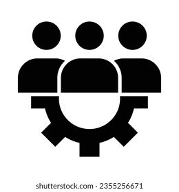 Icono De Glifo Vector De Fuerza Laboral Para Uso Personal Y Comercial.
