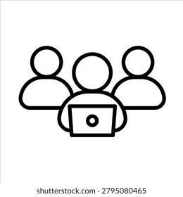 Workgroup icon line vector illustration