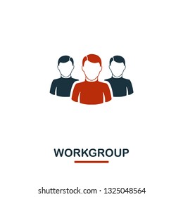 Workgroup icon. Premium style design from teamwork icon collection. UI and UX. Pixel perfect Workgroup icon for web design, apps, software, print usage.