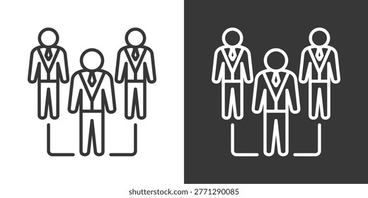 Workgroup Icon Set Vector Collection Isolated In Black And White
