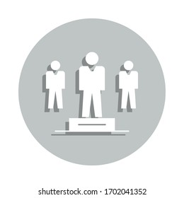 workgroup, leadership badge icon. Simple glyph, flat vector of Business icons for ui and ux, website or mobile application