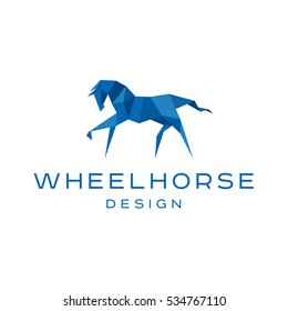 Workhorse vector abstract symbol logo modern flat style