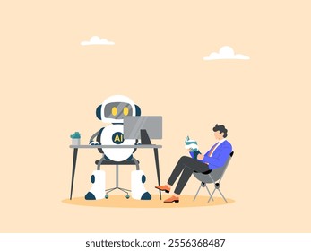 Working with AI Artificial intelligence helps speed up work and save time