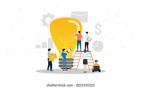 Área de trabajo con pantalla grande y personas creando el lugar