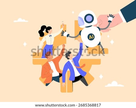 Working with artificial intelligence helps teams be more efficient. Technology supports and analyzes to help work succeed