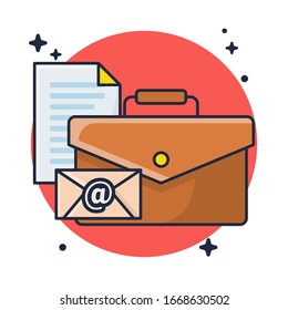 Working Bag and Document with Mail