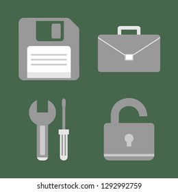Working and banking. Vector format icon set.