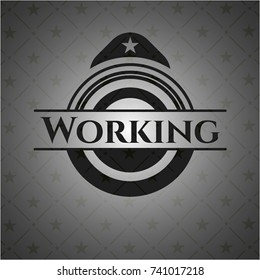 Working black emblem. Vintage.