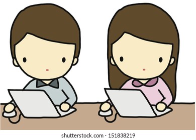 Working Boy and Girl