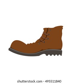 Working brown shoes. Stompers.