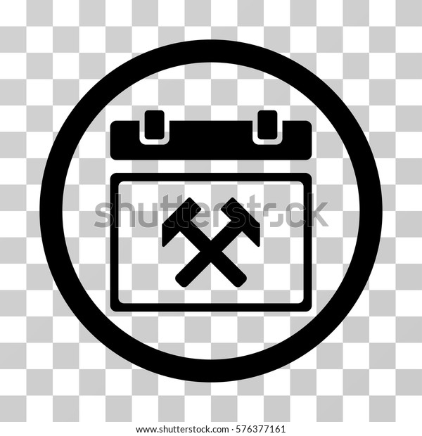 Working Calendar Day Rounded Icon Vector Stock Vector (Royalty Free ...