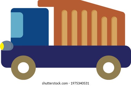 Working car. Drawings for children.