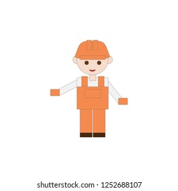 Working. Cartoon style. Vector illustration