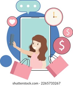 Working character flat design for web banner illustration
