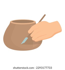 Working class icon cartoon vector. Art day. Jug studio