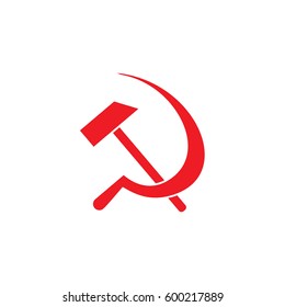 Working class vector logo. Hammer and sickle symbol
