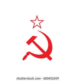 Working class vector logo. Hammer and sickle symbol