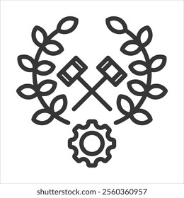 Working Classes Outline Icon Vector Illustration