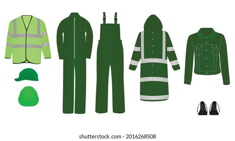 Working clothes isolated. vector illustration