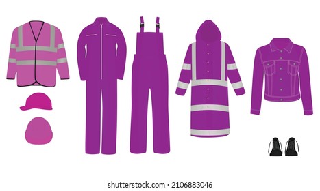 Working clothes isolated. vector illustration