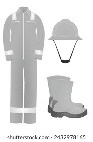 Ropa de trabajo aislada. ilustración vectorial