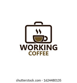 Working Coffee Logo Template Design